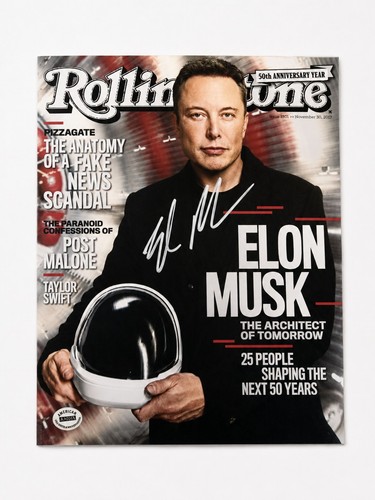 Elon musk signed 8x10 - signed, rolling